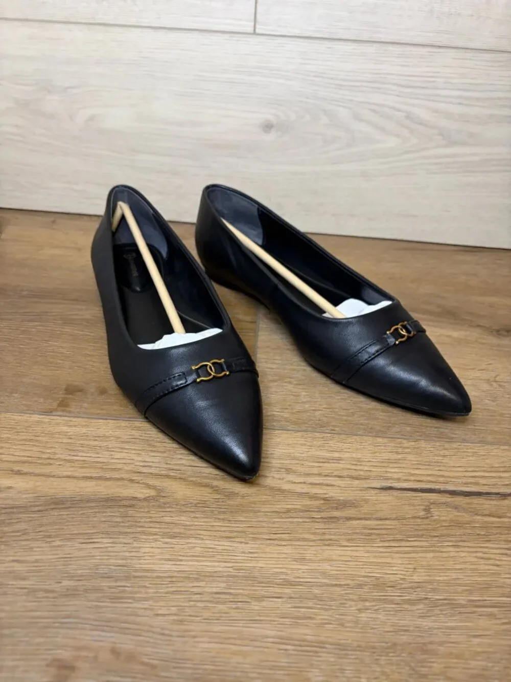 Giani Bernini Women's Bentlley Pointed Toe Flats Black Size 8M